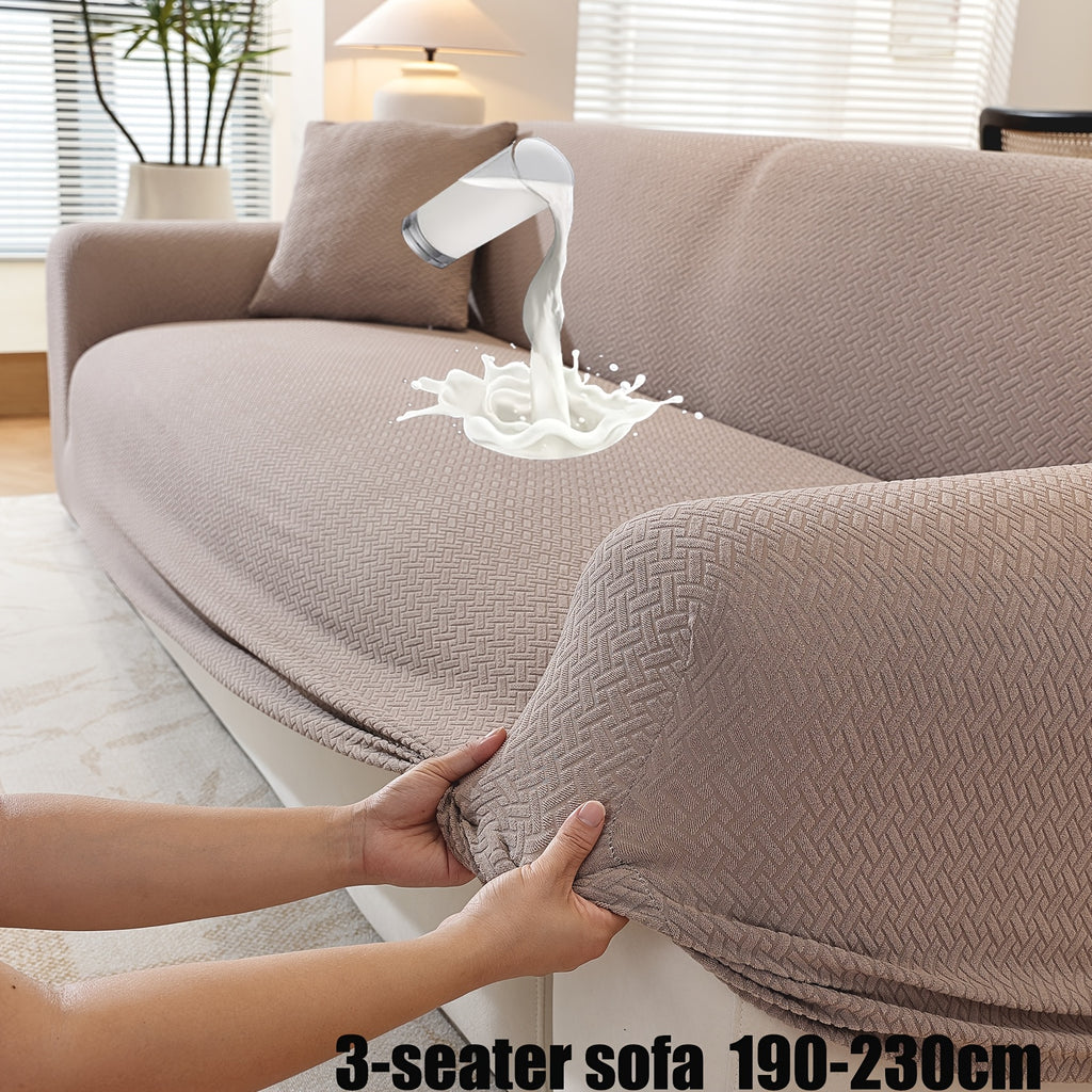 Housse de canapé extensible en polaire jacquard, visuel produit