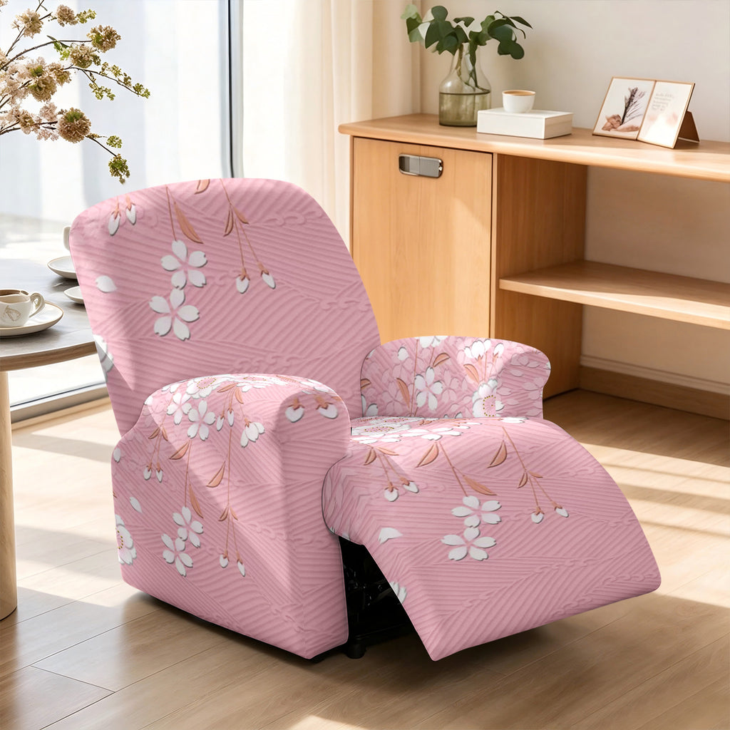 Housse de canapé extensible en fibre de lait imprimée à motif fleuri au rendu — détail de la matière : fibre de lait