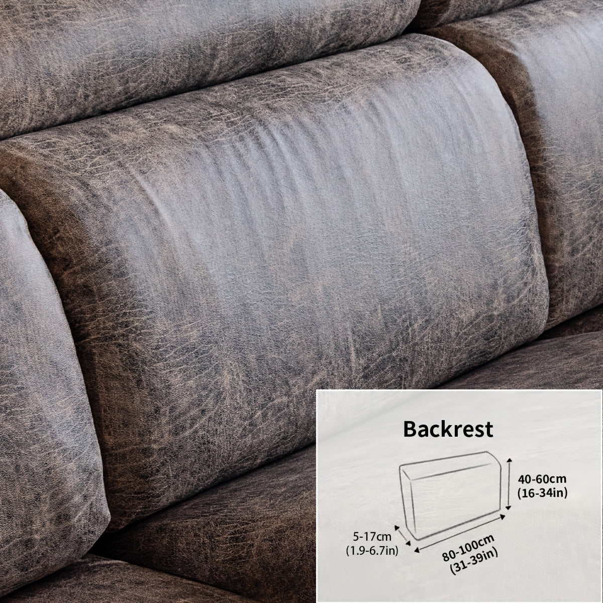 Housse de canapé extensible en polyester d'esprit vintage, visuel produit