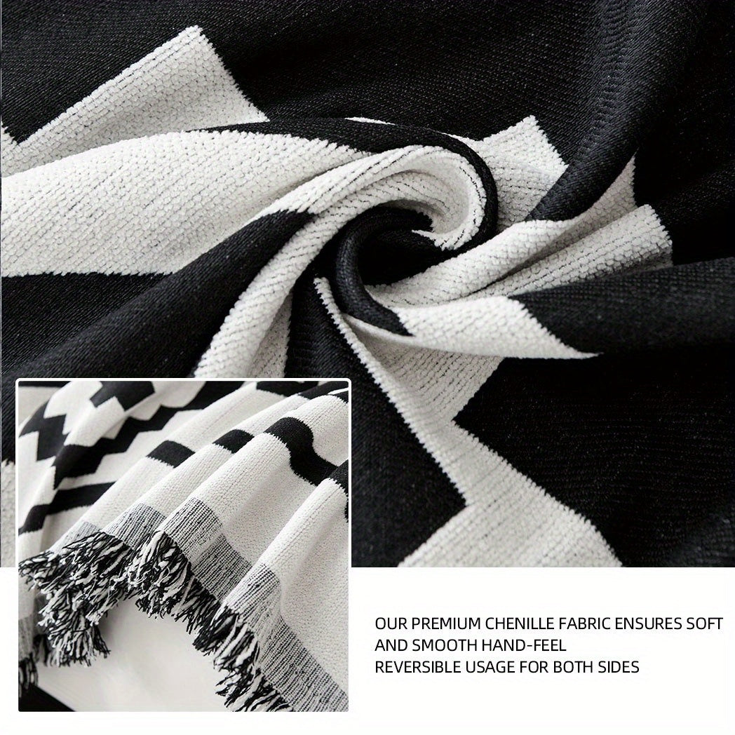 Housse de canapé épaisse en chenille en fils teints pour canapé d'angle, autre coloris