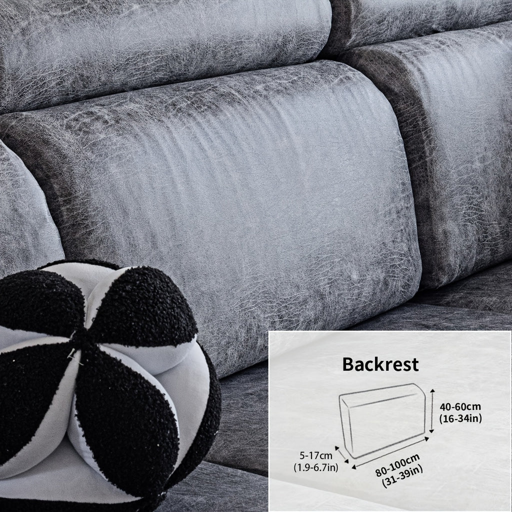 Housse de canapé extensible en polyester d'esprit vintage, mise en situation