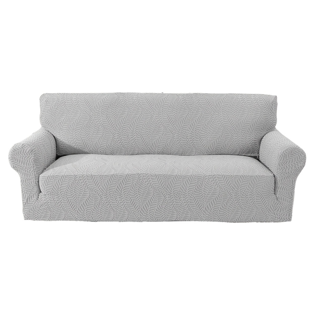 Housse de canapé extensible en polaire jacquard antidérapante au rendu glamour, vue de dos