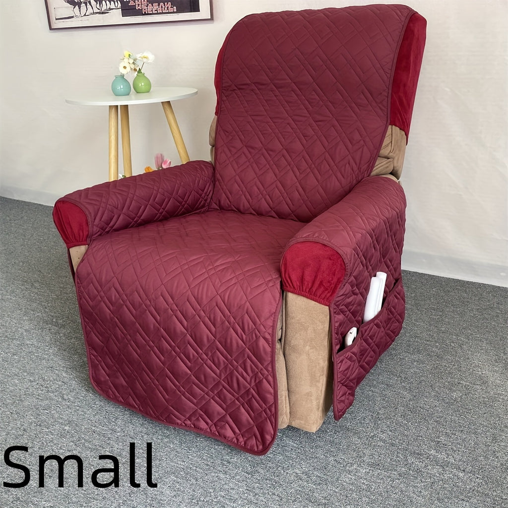 Housse de fauteuil matelassée antidérapante pour fauteuil, détail de la finition