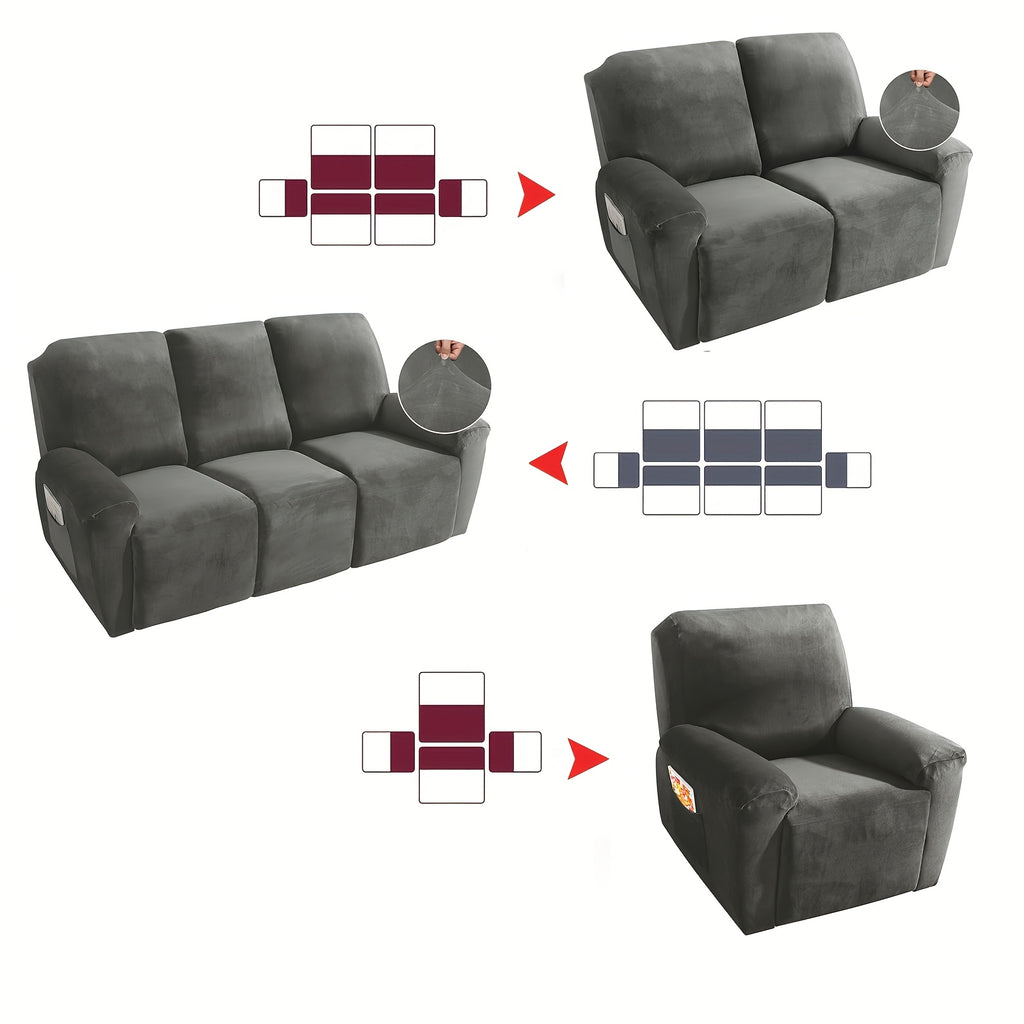 Housse de fauteuil en polaire jacquard, gros plan sur le tissu