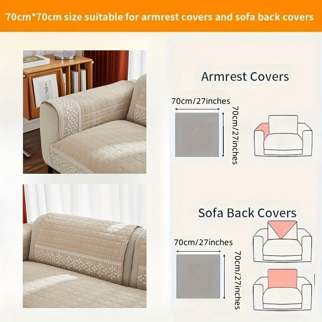 Housse de coussin matelassée à maille gaufrée antidérapante, gros plan sur le tissu