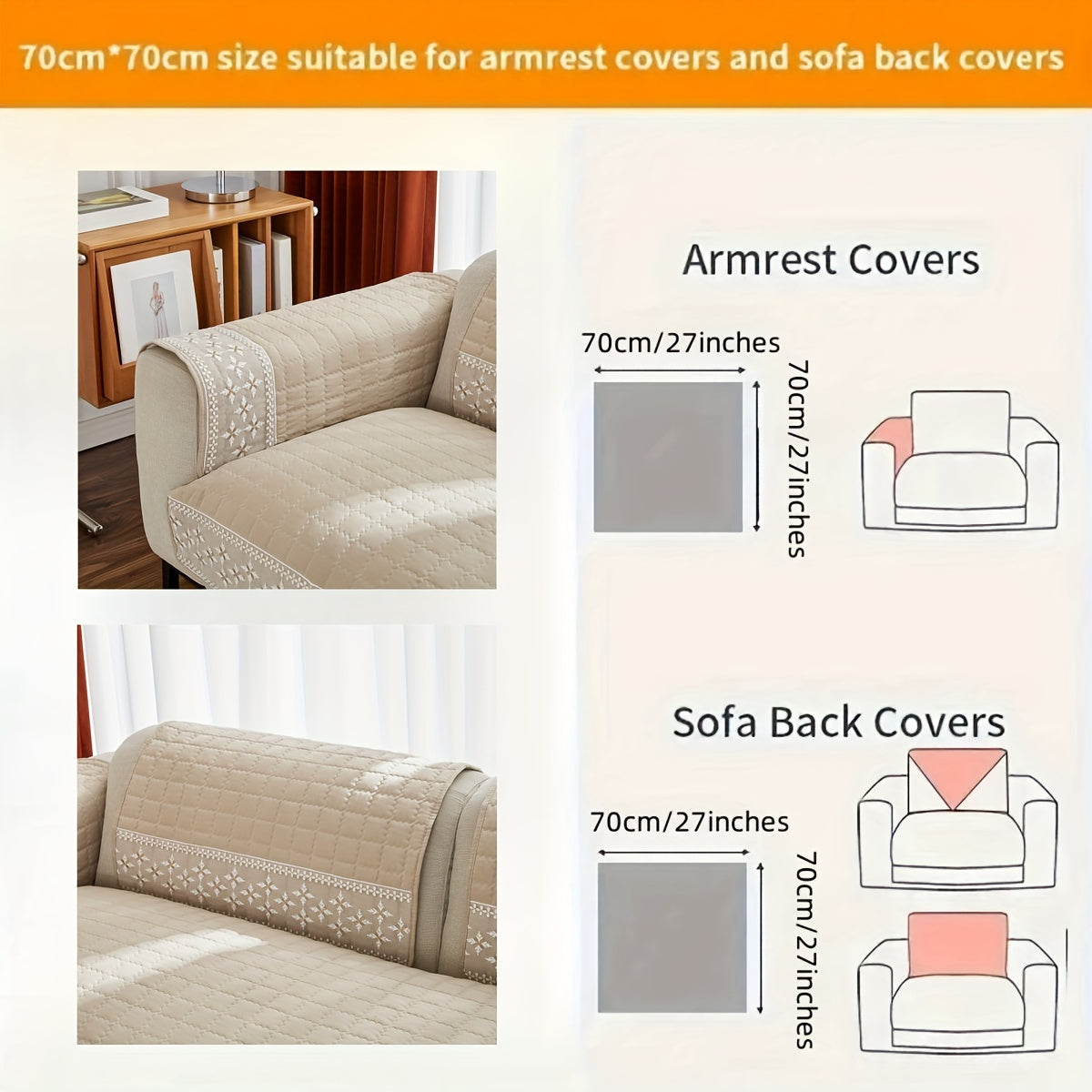 Housse de coussin matelassée à maille gaufrée antidérapante, gros plan sur le tissu