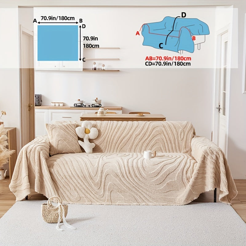 Housse de canapé, gros plan sur le tissu