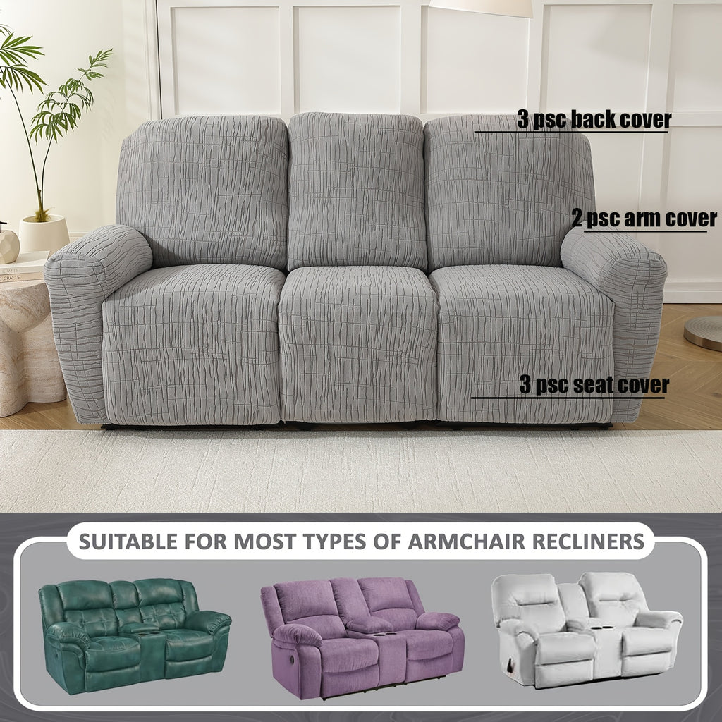 Housse de canapé extensible en polaire jacquard antidérapante à housses, gros plan sur le tissu