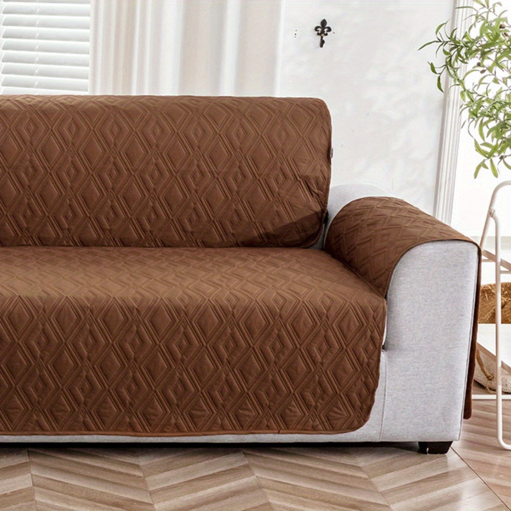 Housse de coussin épaisse en polyester antidérapante, vue de dos