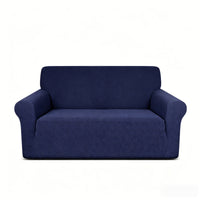 Housse de canapé extensible en polaire jacquard à rayures au rendu glamour