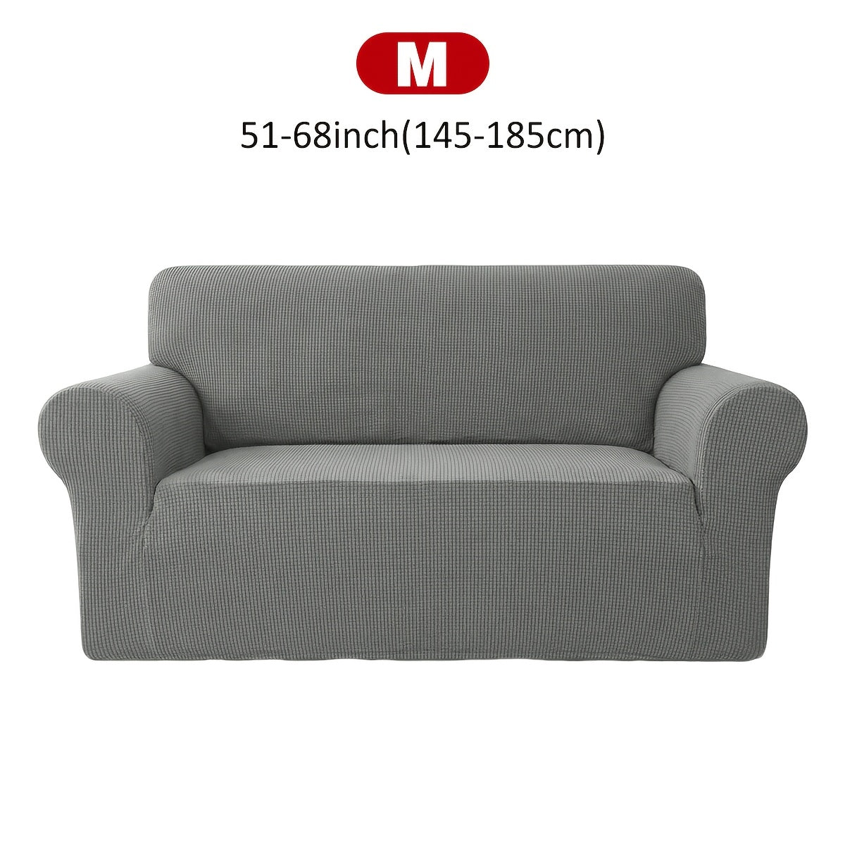 Housse de canapé extensible en velours côtelé jacquard à maille gaufrée, vue d'ensemble