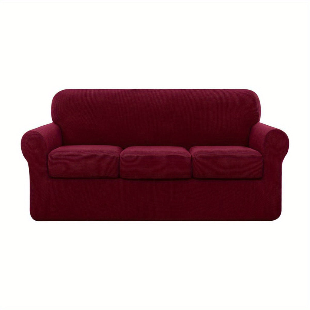 Housse de canapé épaisse extensible en polaire jacquard à housses séparées, autre coloris