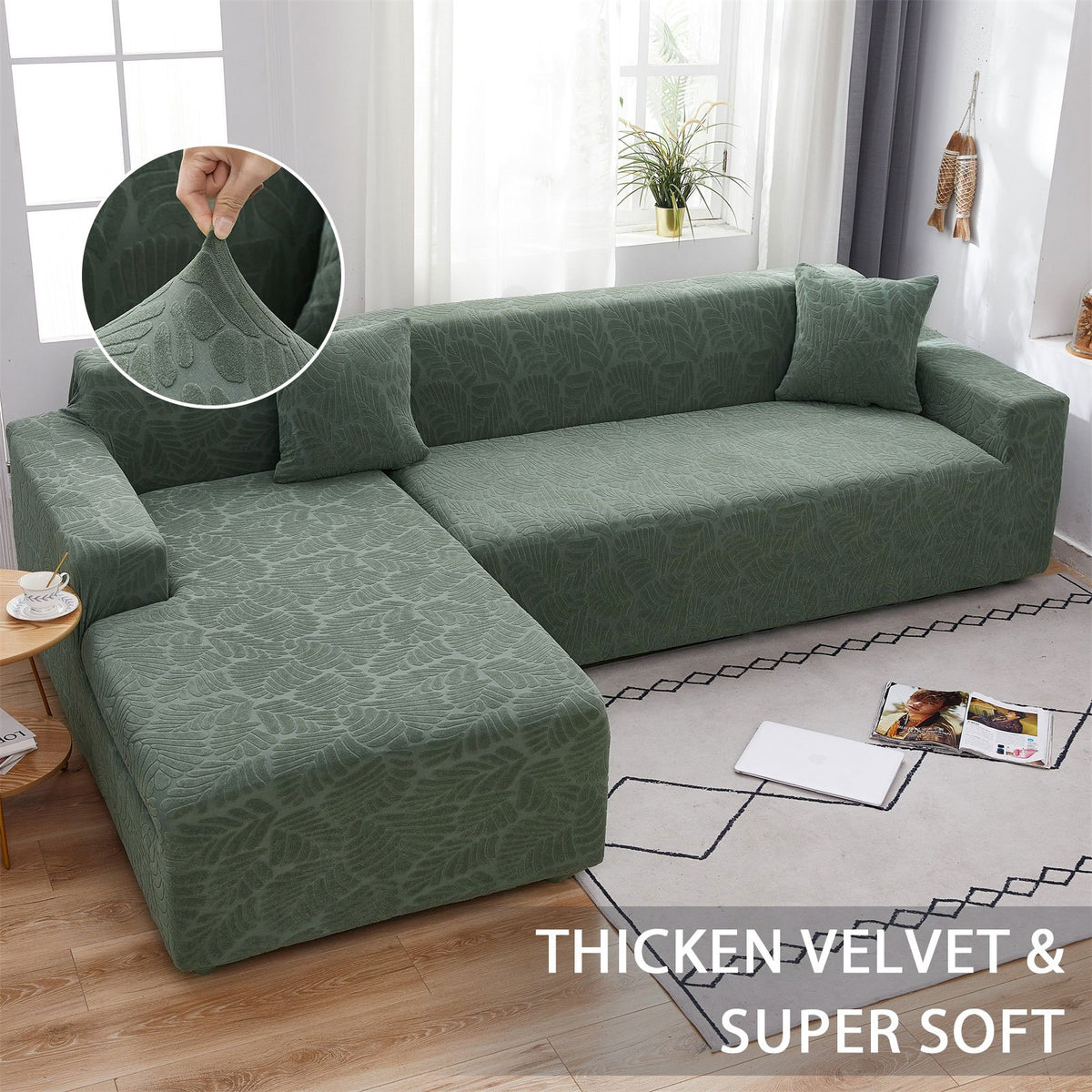 Housse de canapé légère en polyester antidérapante, tissu de 100 à 120 g/m²