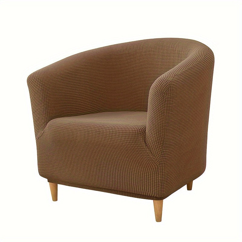Housse de fauteuil épaisse extensible en polaire jacquard pour fauteuil, détail de l'ourlet