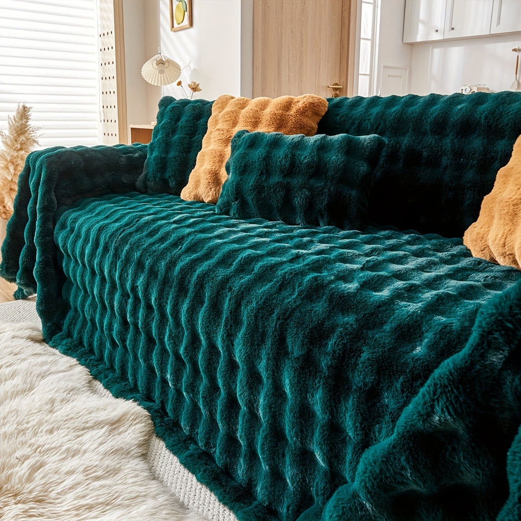 Housse de canapé en peluche, 8 coloris, vue d'ensemble
