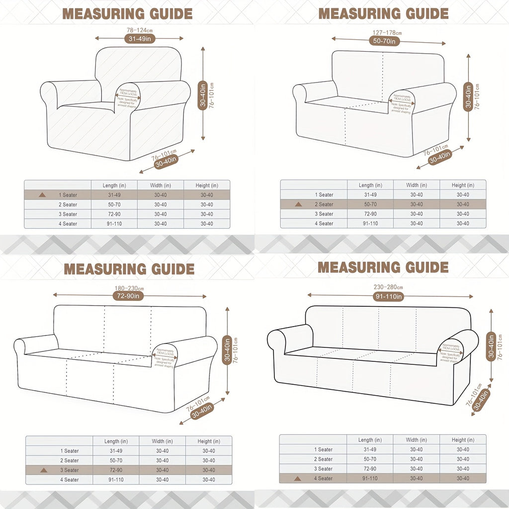 Housse de canapé épaisse extensible en polaire jacquard, visuel produit