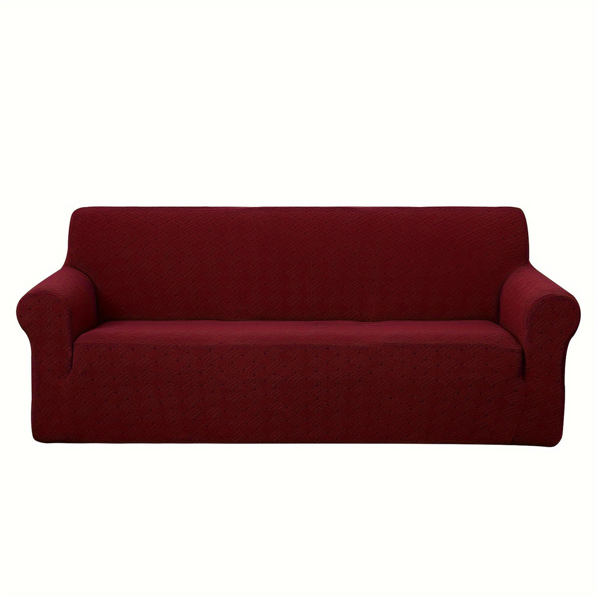Housse de canapé épaisse extensible en polaire jacquard antidérapante, détail de l'ourlet