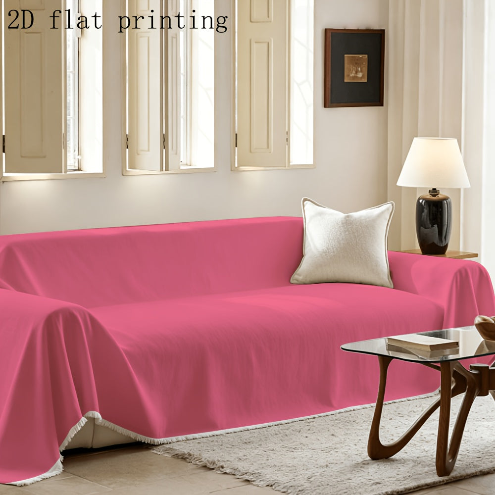 Housse de canapé en polyester imprimée à motif fleuri d'esprit bohème, compatible fauteuil, canapé deux places, canapé trois places Image