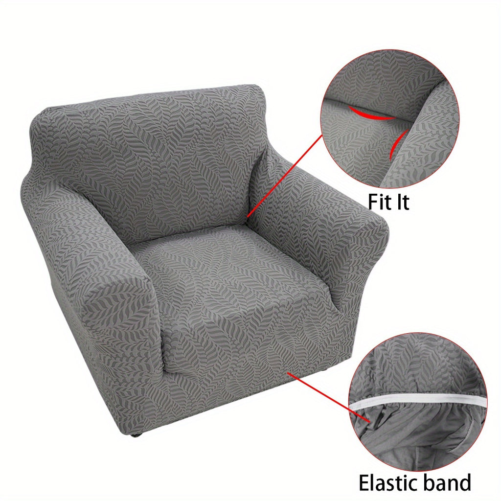Housse de canapé épaisse extensible en polaire jacquard, housse posée