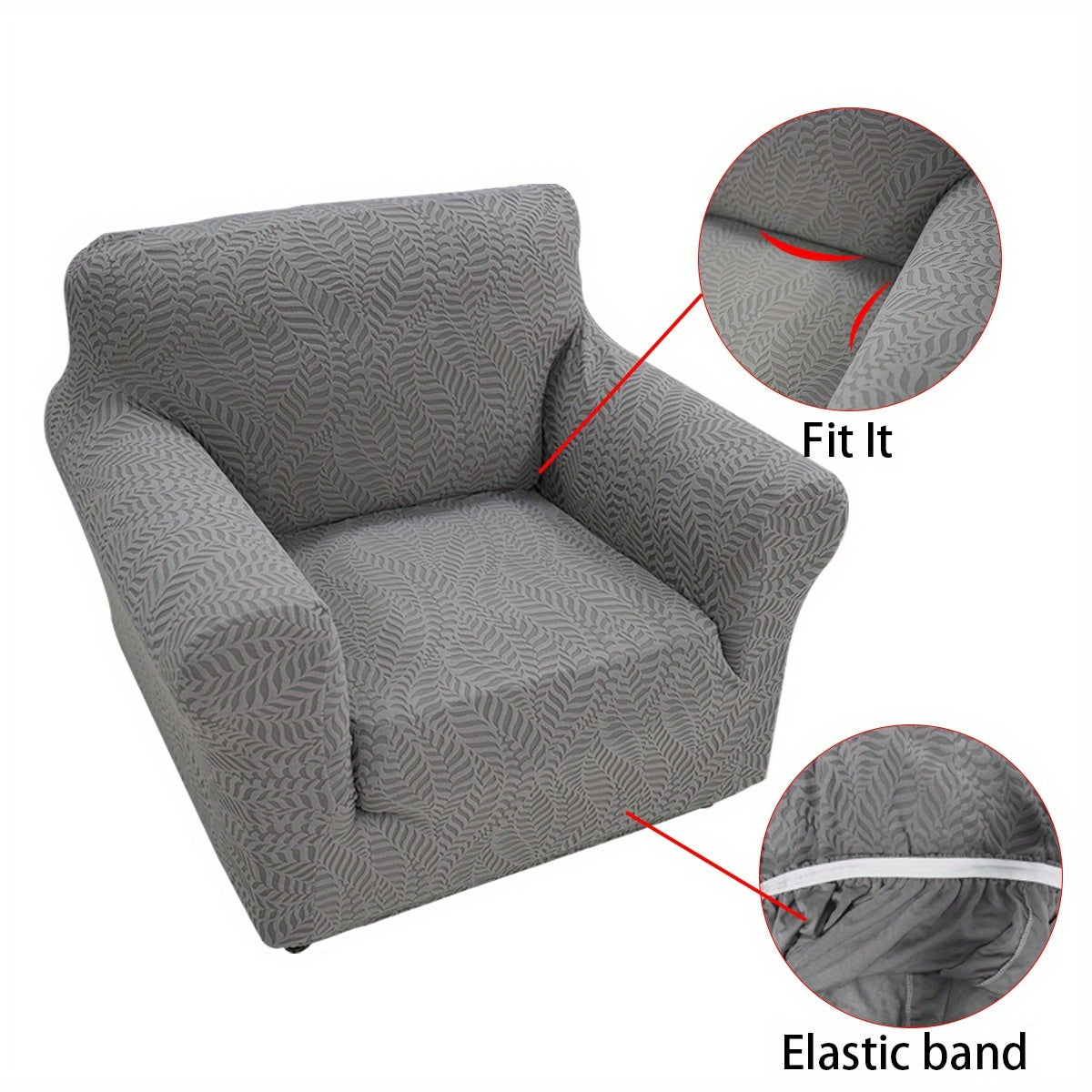 Housse de canapé épaisse extensible en polaire jacquard, housse posée