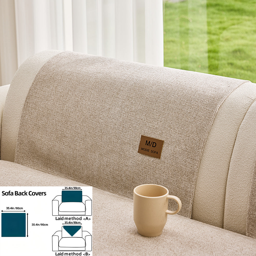 Housse de coussin épaisse en chenille en fils teints antidérapante à housses, visuel produit