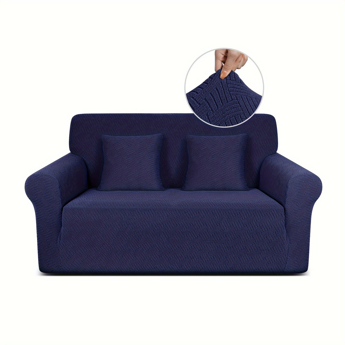 Housse de canapé épaisse extensible en polaire jacquard, housse posée