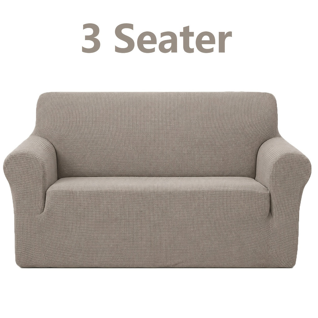 Housse de canapé extensible en polyester à carreaux, visuel produit