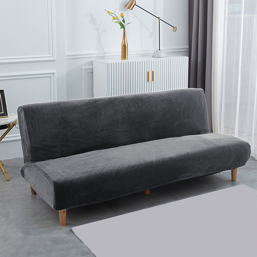 Housse de canapé épaisse extensible en velours, vue de dos