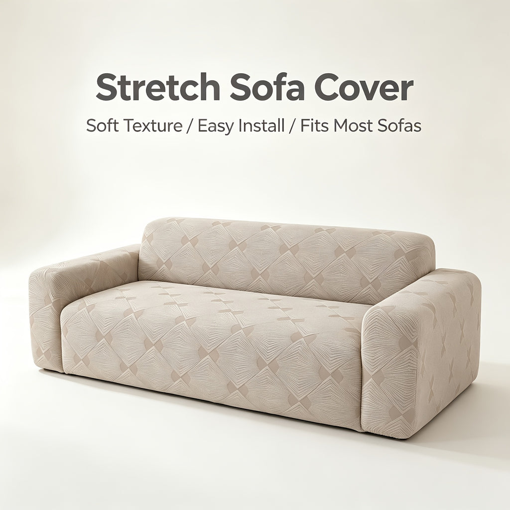 Housse de canapé extensible en polaire jacquard anti-griffes, compatible fauteuil, canapé deux places, canapé trois places