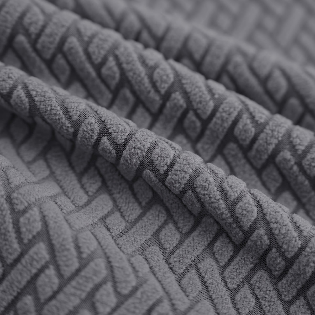 Housse de canapé extensible en polaire jacquard en T, visuel produit