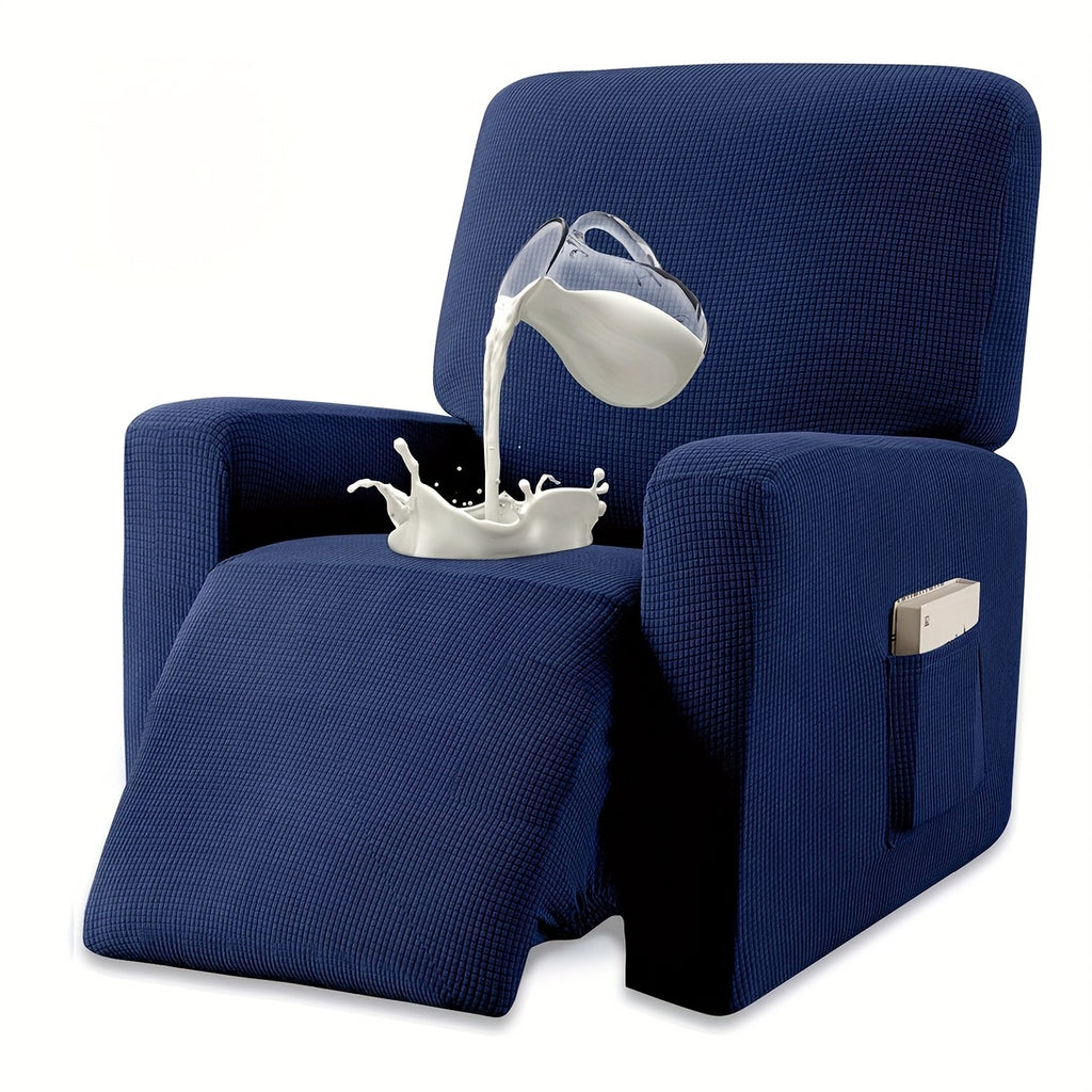 Housse de fauteuil épaisse extensible en polaire jacquard, housse posée