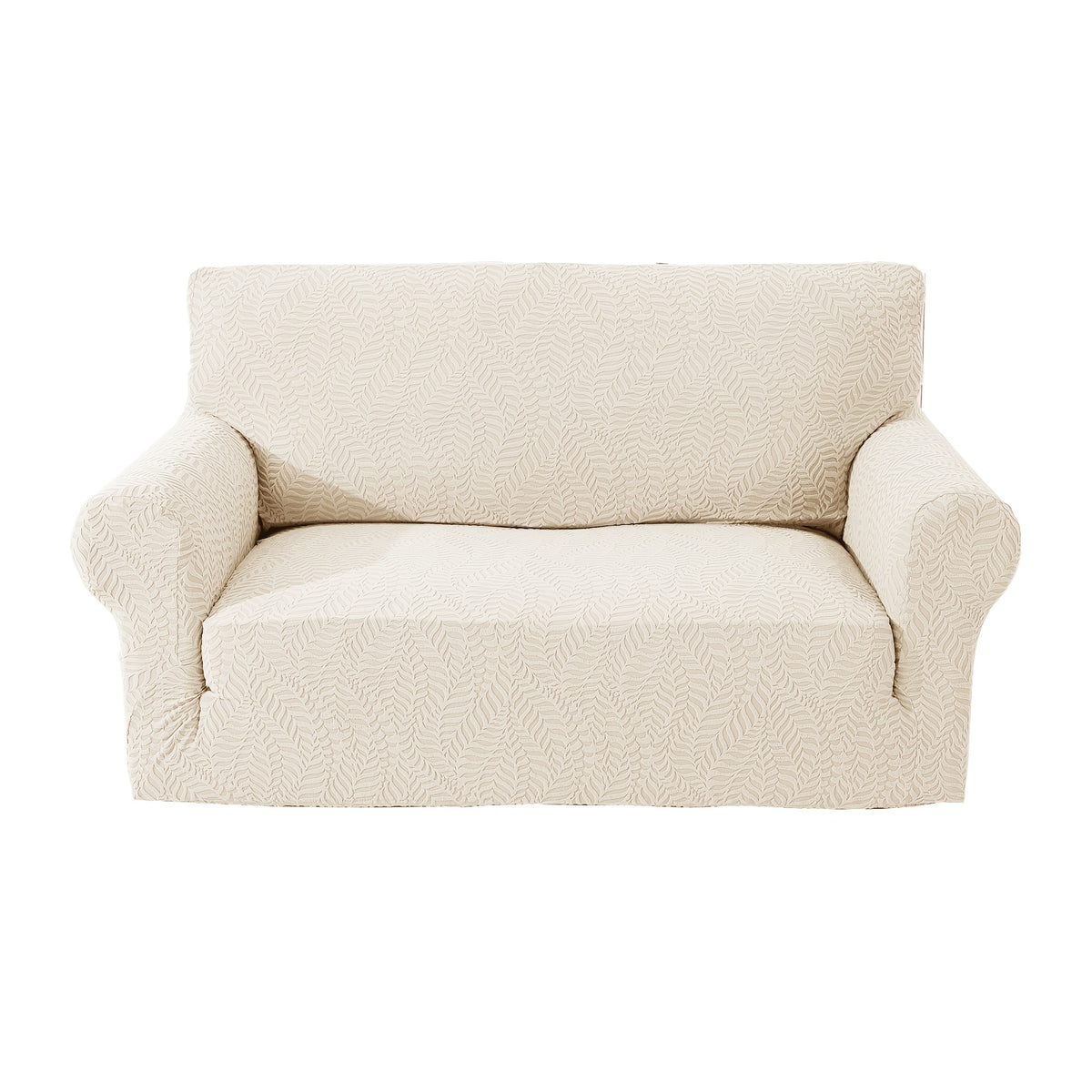 Housse de canapé extensible en polaire jacquard antidérapante au rendu glamour, housse posée