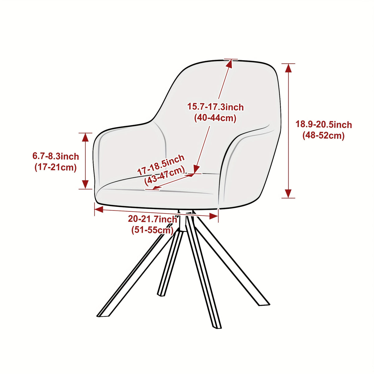Housse de chaise extensible en polaire jacquard, gros plan sur le tissu