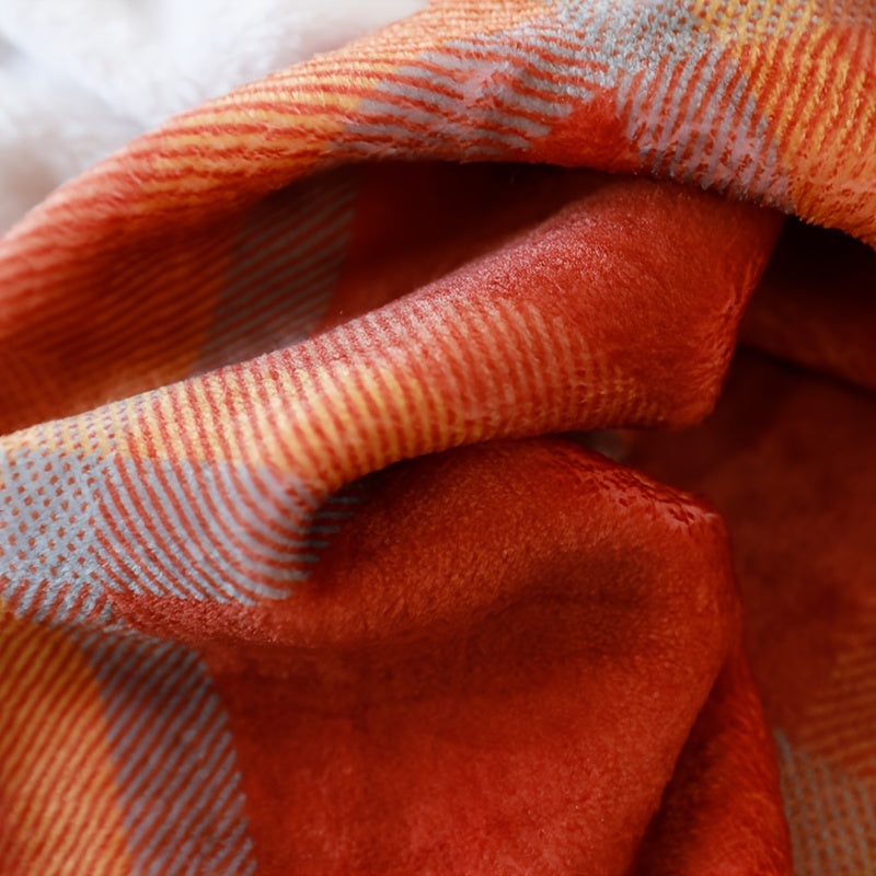 Housse de canapé en jacquard à carreaux, détail de la finition