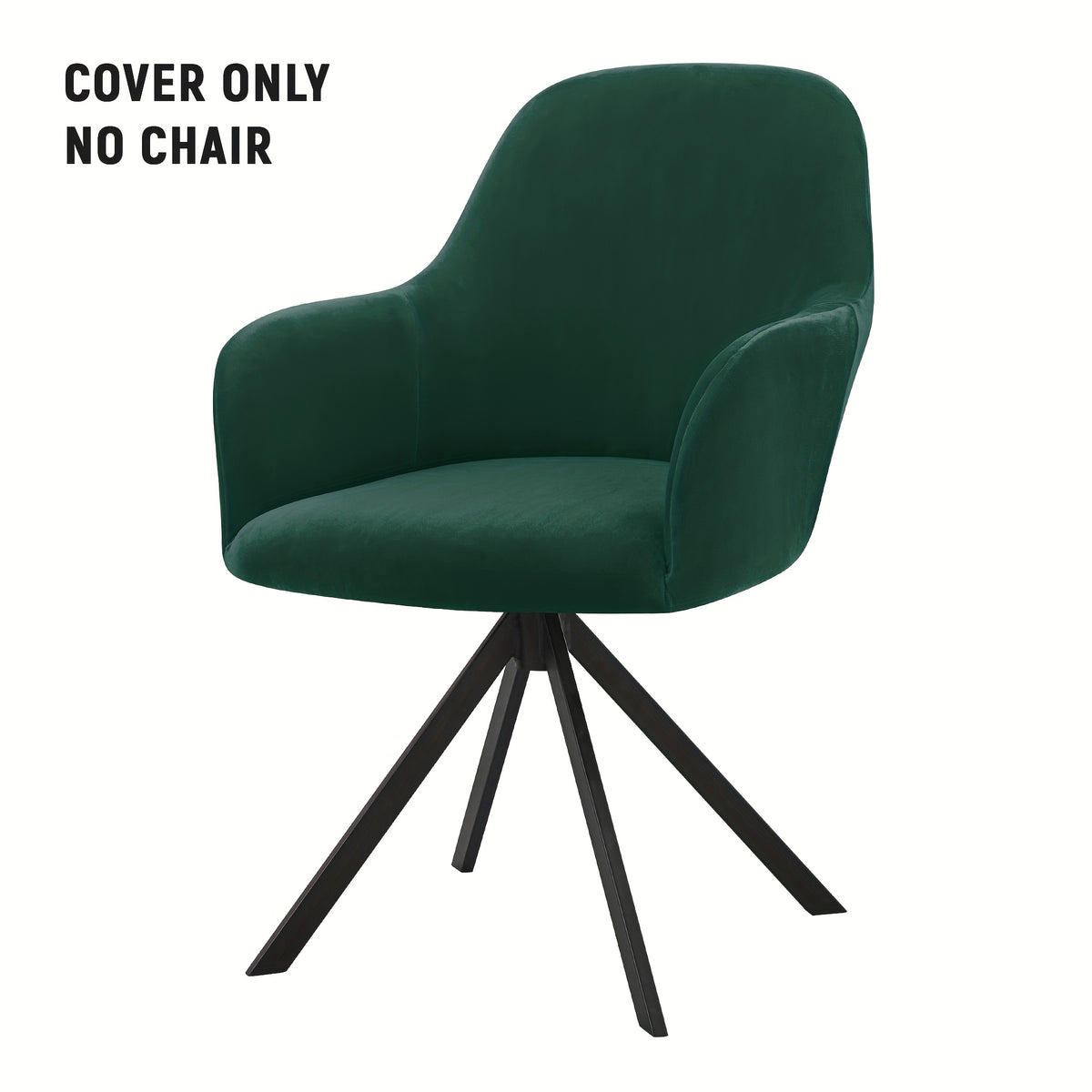 Housse de fauteuil extensible en velours, mise en situation