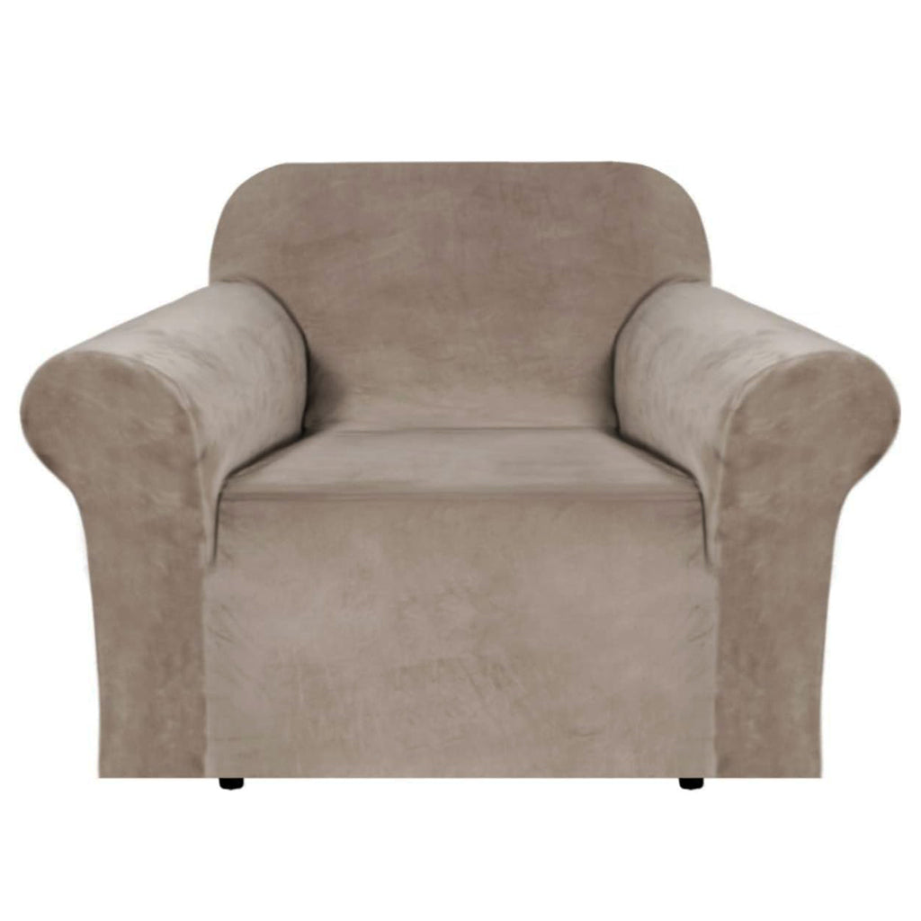 Housse de canapé épaisse extensible en velours pour fauteuil, vue d'ensemble