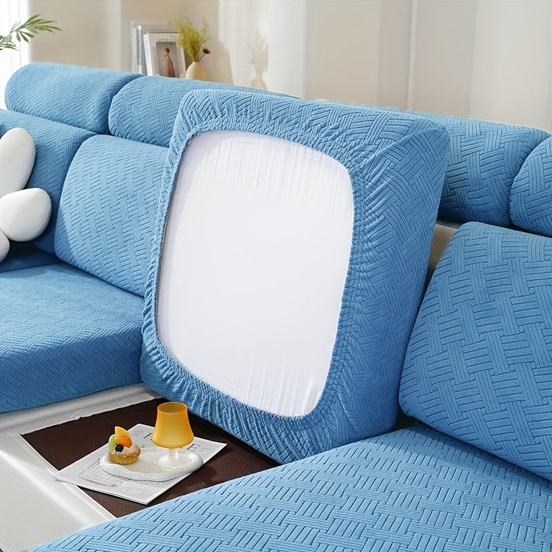 Housse de canapé épaisse extensible en polaire jacquard anti-griffes, autre coloris