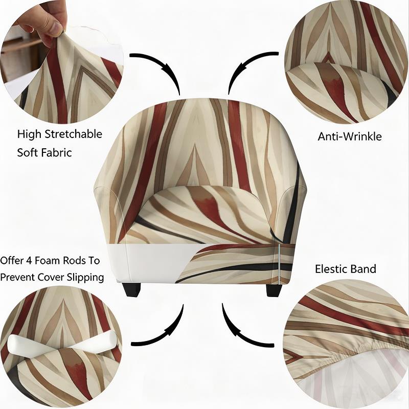 Housse de canapé légère extensible en fibre de lait matelassée à motif, visuel produit