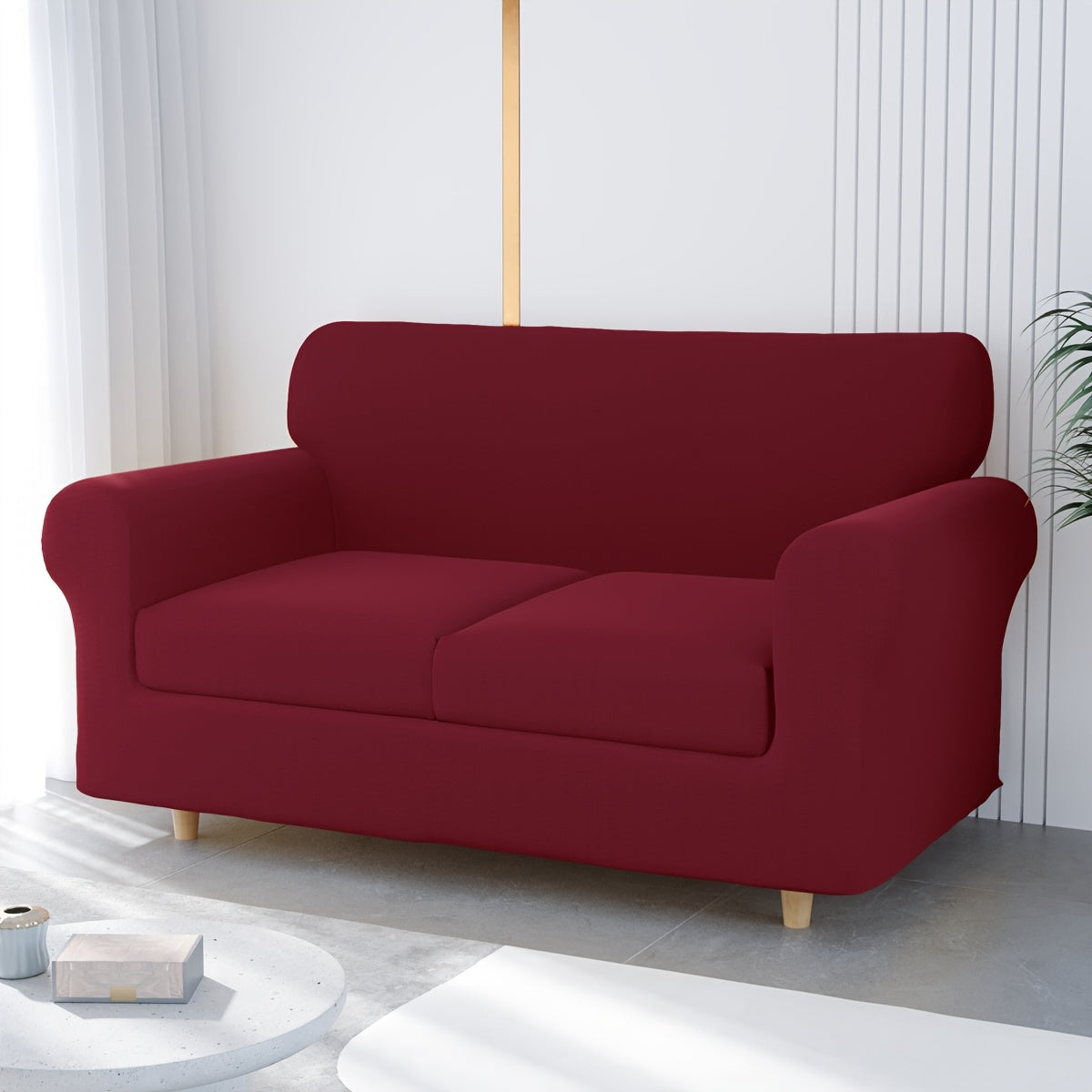 Housse de canapé extensible en fibre de lait à housses séparées, visuel produit