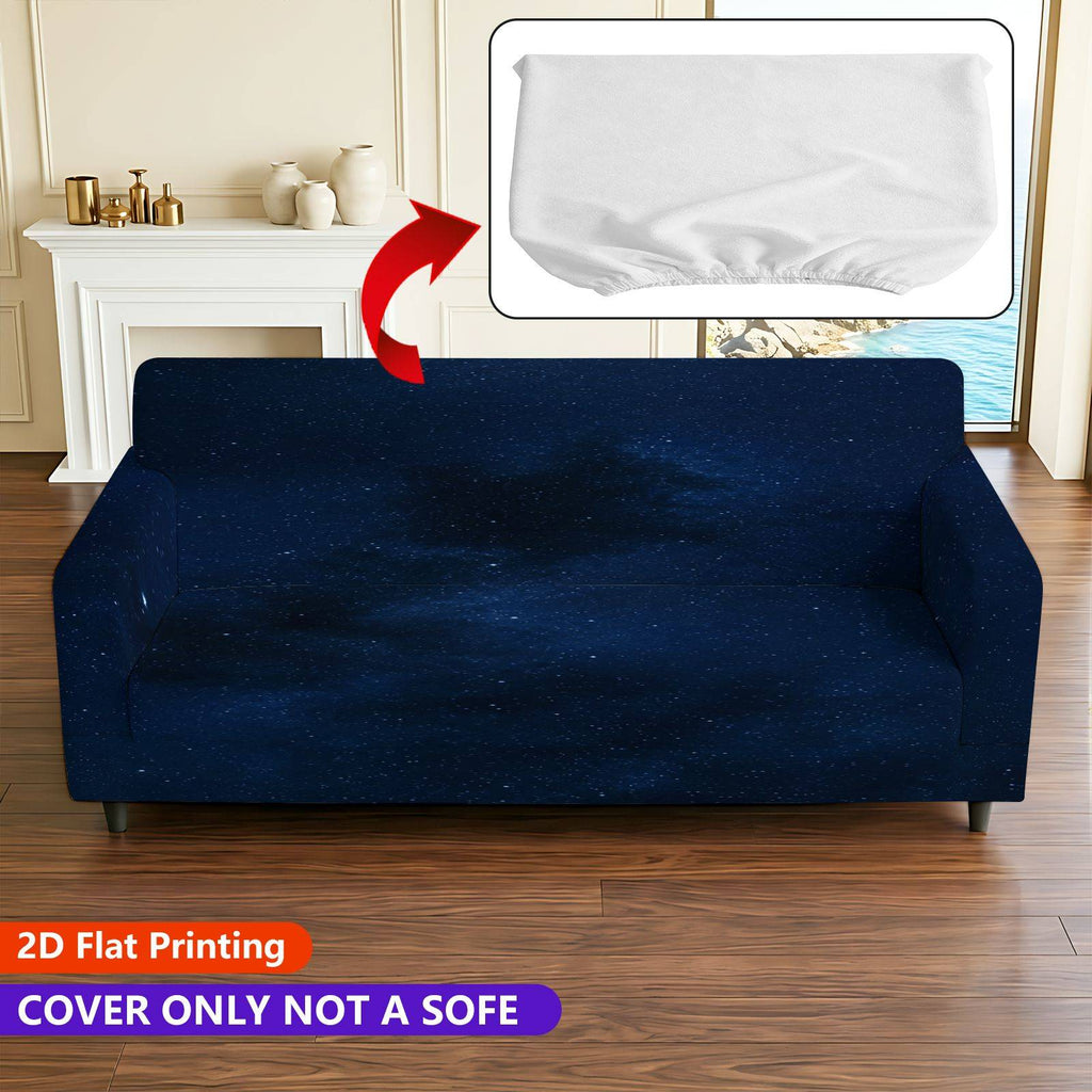 Housse de canapé en polyester imprimée pour canapé deux places — détail de la matière : polyester