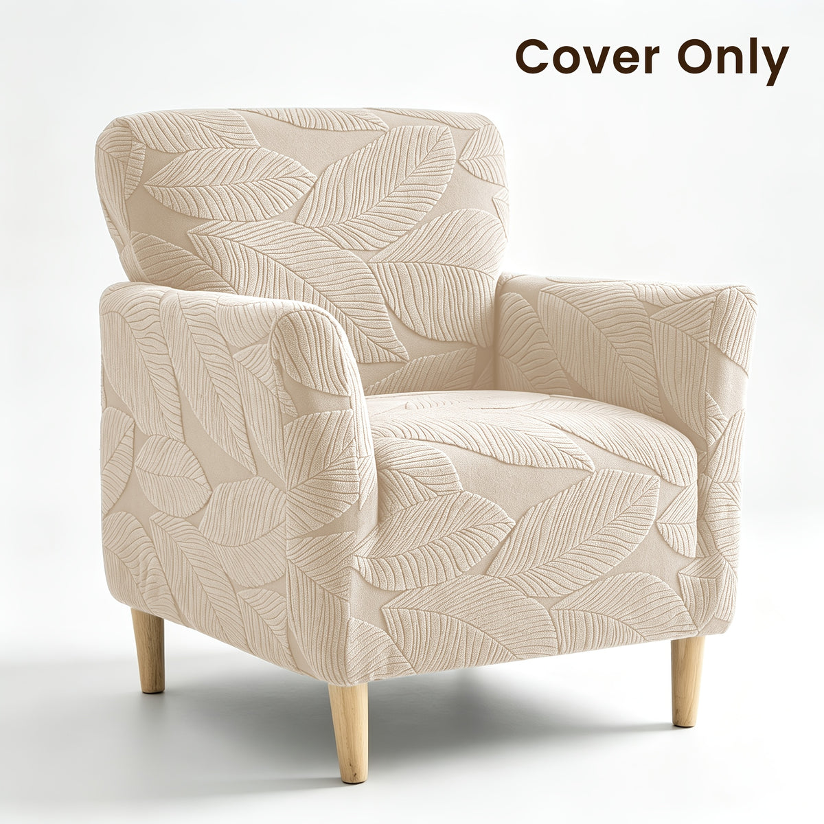 Housse de canapé extensible en polaire jacquard pour fauteuil — détail de la matière : polaire