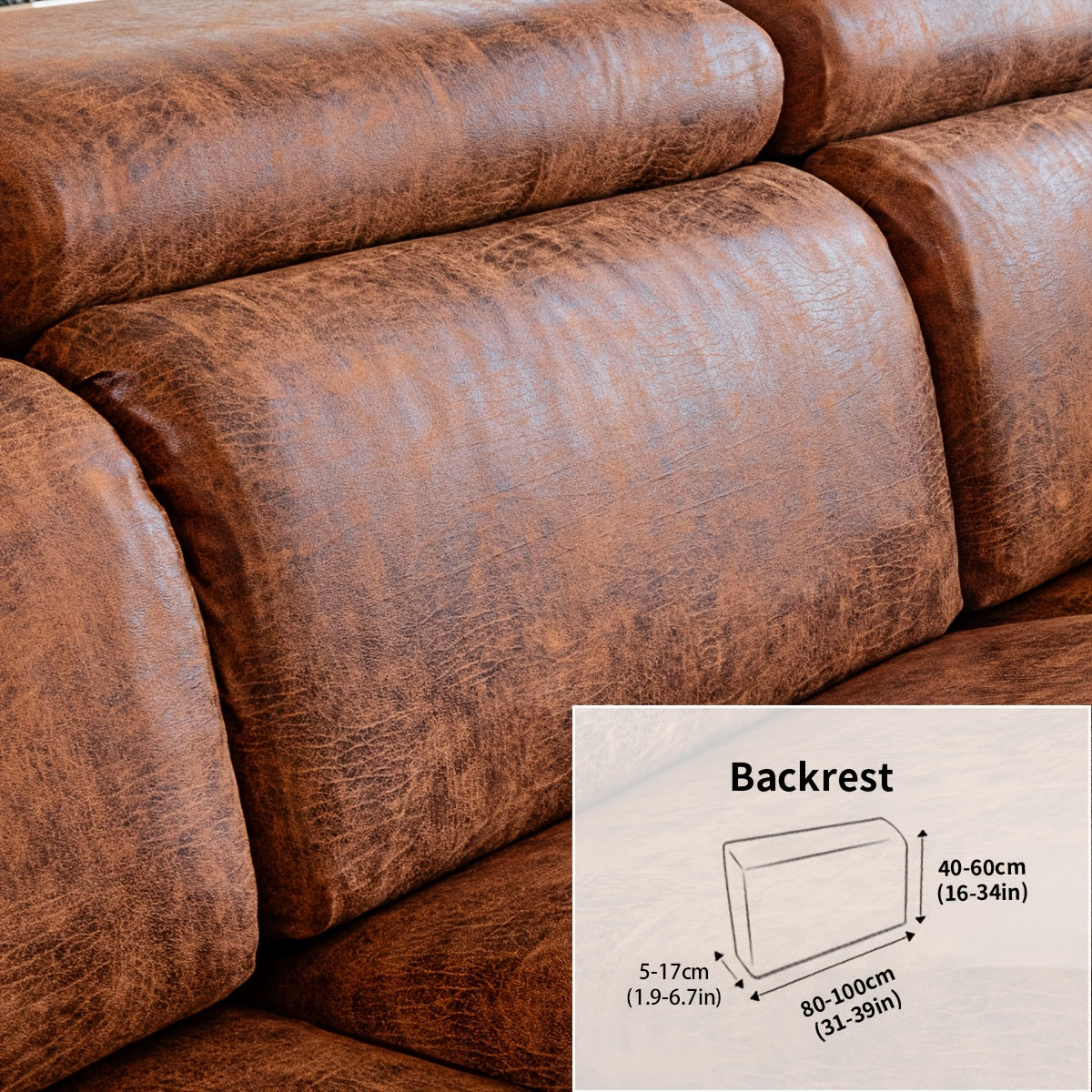 Housse de canapé extensible en polyester d'esprit vintage, détail de la finition