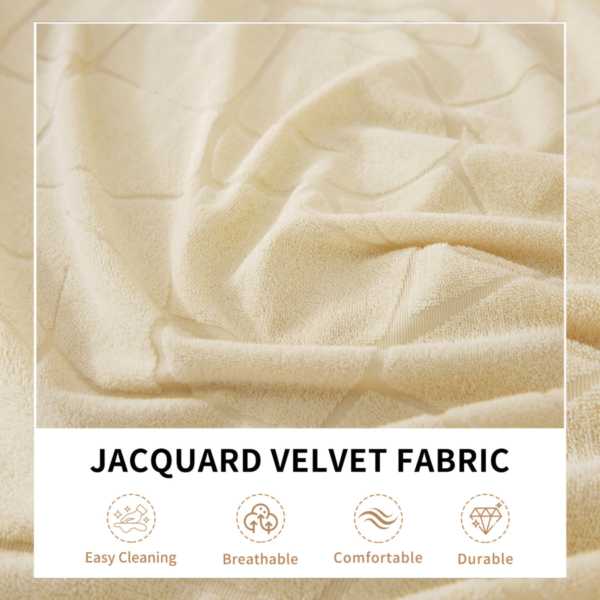 Housse de canapé extensible en polaire jacquard sans accoudoirs, visuel produit