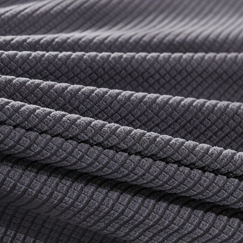 Housse de canapé épaisse extensible en polaire jacquard à housses séparées, vue d'ensemble