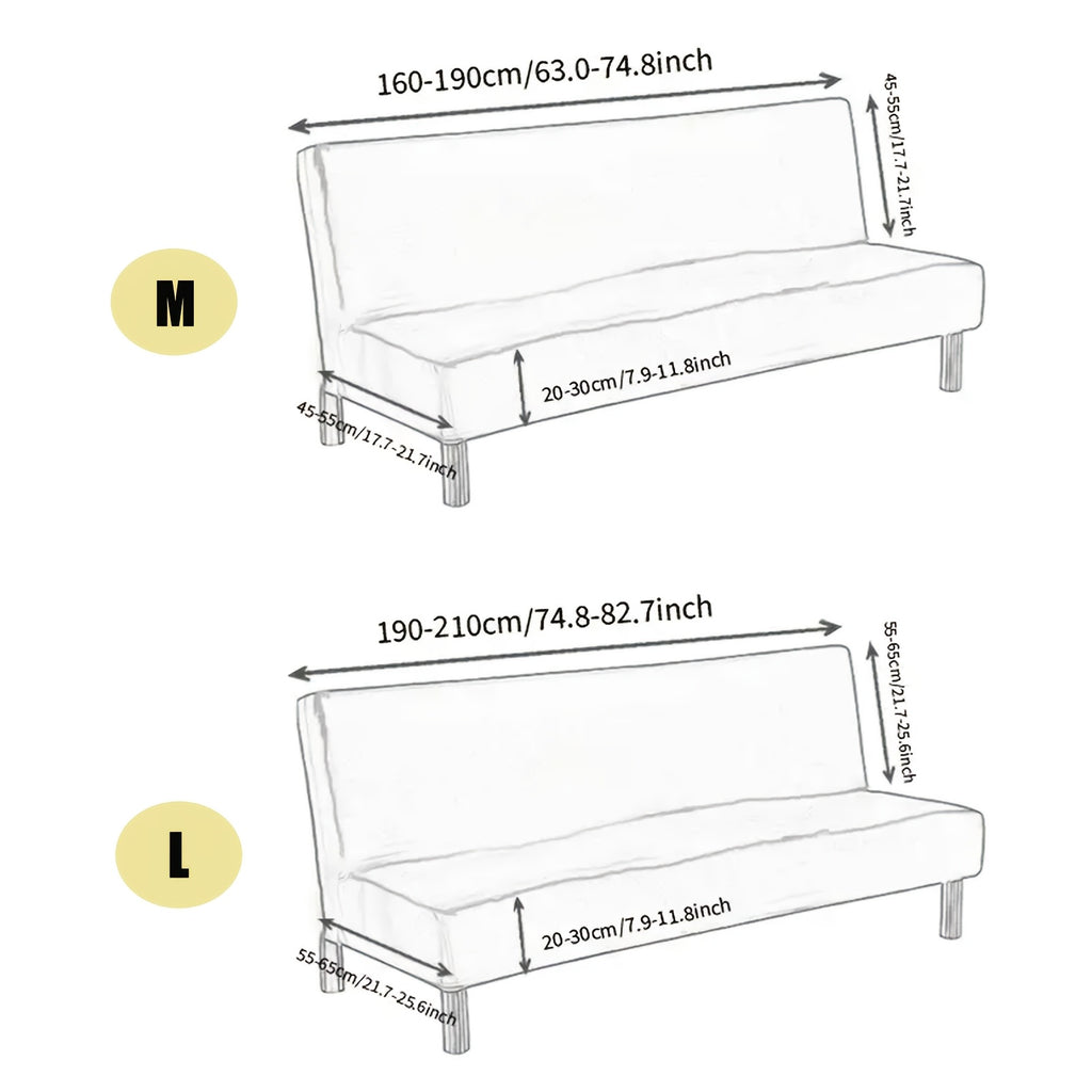 Housse de canapé extensible en polaire jacquard sans accoudoirs, autre coloris