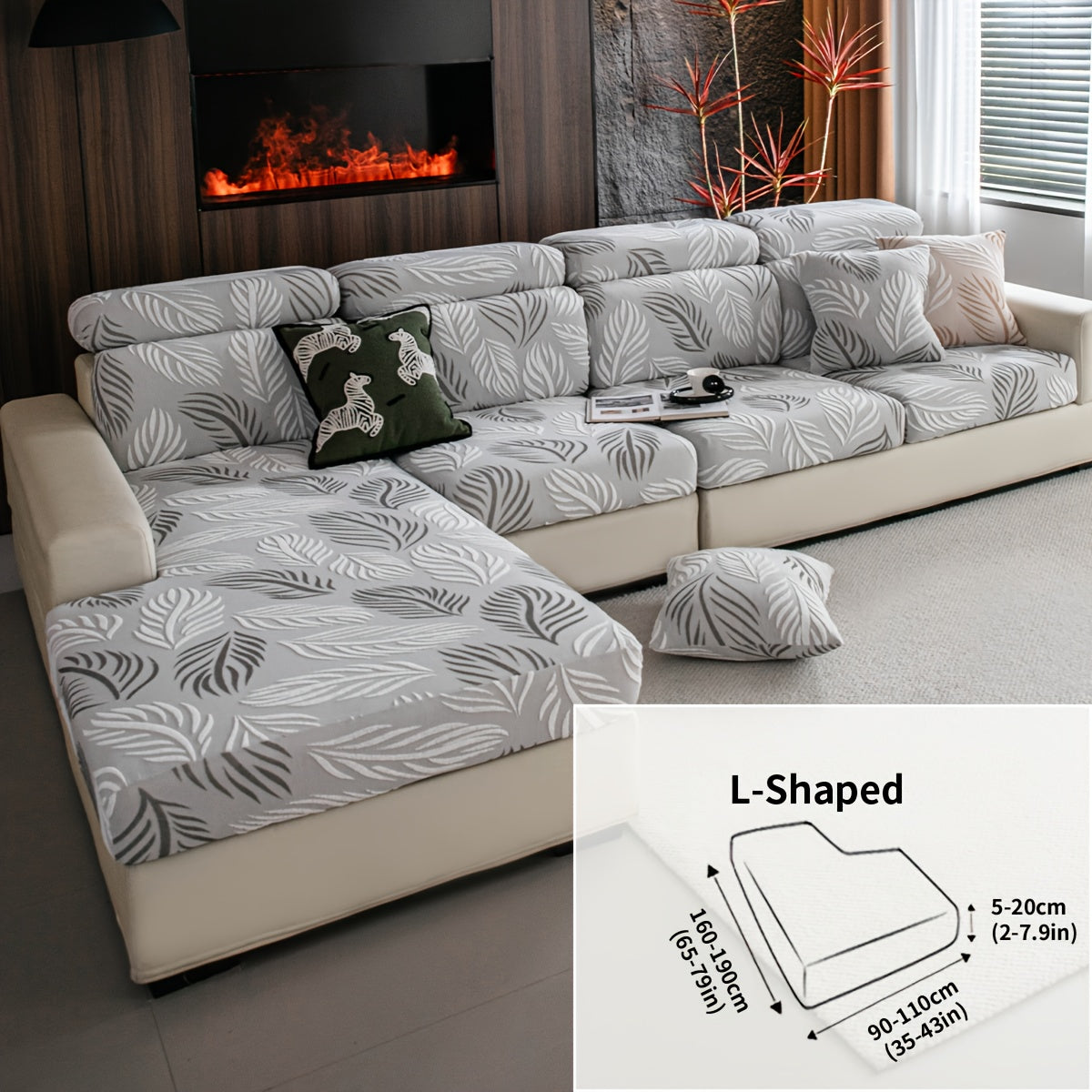 Housse de canapé extensible en polaire anti-griffes, visuel produit
