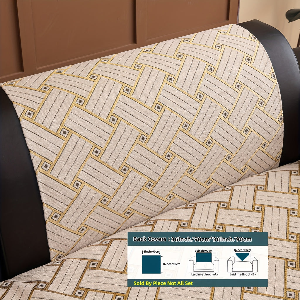 Housse de coussin en chenille antidérapante d'esprit bohème, gros plan sur le tissu