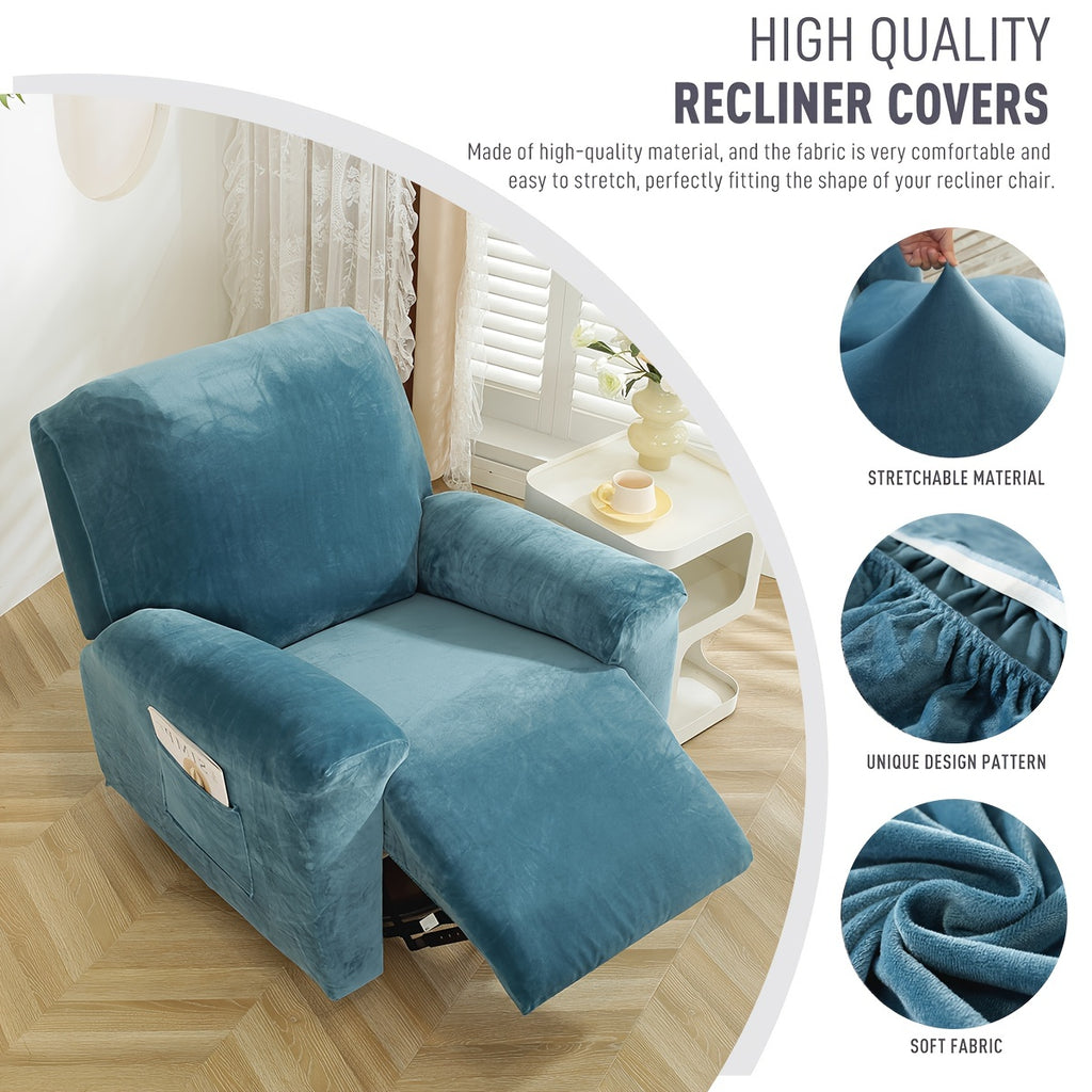 Housse de fauteuil en polaire jacquard, housse posée
