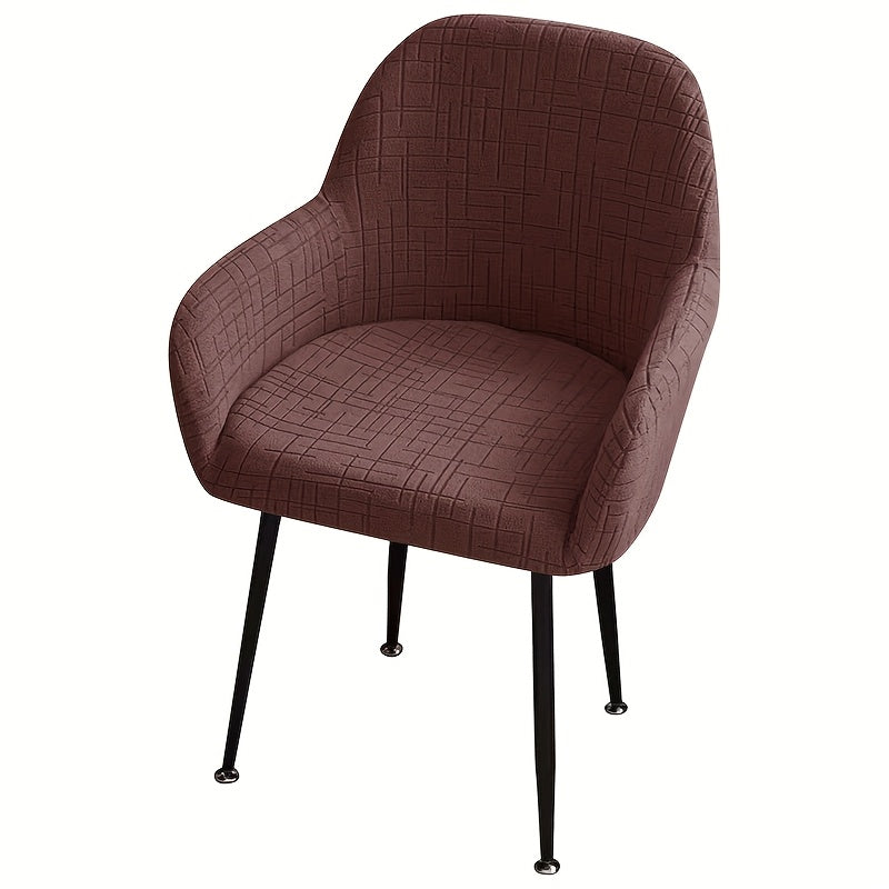 Housse de chaise extensible en polaire jacquard, gros plan sur le tissu