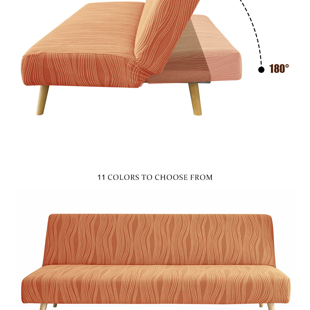 Housse de canapé extensible en jacquard antidérapante, vue d'ensemble